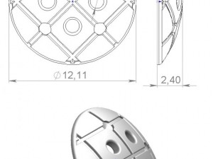 golden button 3D Print Model