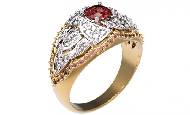gold rings with diamonds 22 3D 모델 .c4d .max .obj .3ds .fbx .stl .blend 