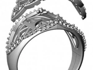 gold rings with diamonds 22 3D Model