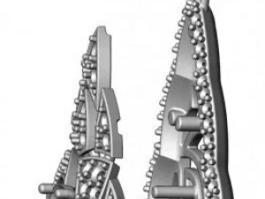 gold pendant with diamonds 22 3D Model