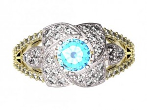 gold rings with diamonds 23 3Dモデル