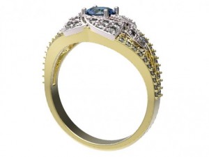 gold rings with diamonds 23 3Dモデル