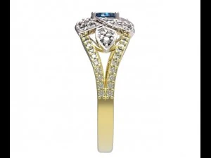 gold rings with diamonds 23 3D Model