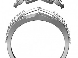 gold rings with diamonds 23 3Dモデル