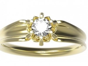 gold rings with diamonds 24 3D Model