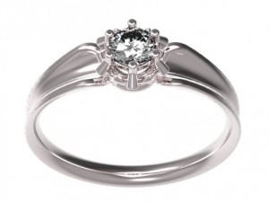 gold rings with diamonds 24 3D Model