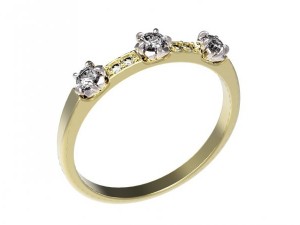 gold ring with diamonds sapphires rubies and emera 3D Model