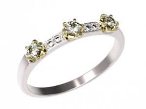 gold ring with diamonds sapphires rubies and emera 3D Model