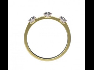 gold ring with diamonds sapphires rubies and emera 3D Model