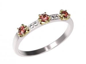 gold ring with diamonds sapphires rubies and emera 3D Model