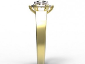 gold rings with diamonds 25 Modelo 3D