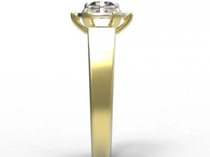 gold rings with diamonds 25 3D Model