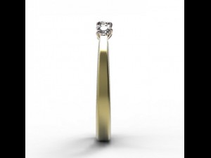gold rings with diamonds 27 3D 모델