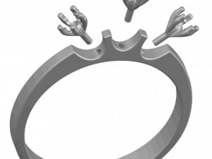gold rings with diamonds 27 3D 모델
