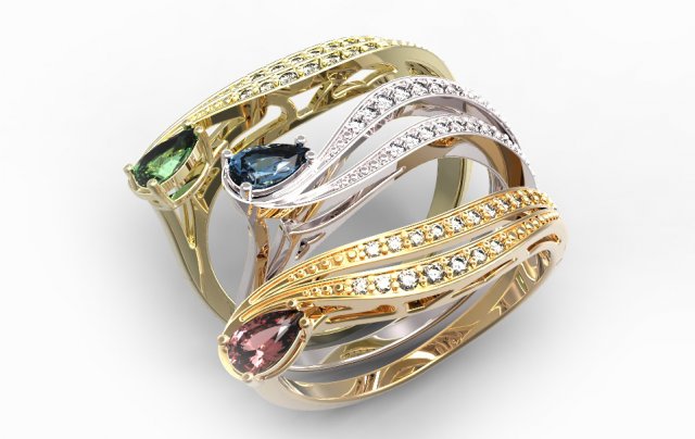 gold ring 28 3D-Modell .c4d .max .obj .3ds .fbx .stl .blend 