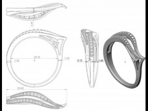 anel de ouro 29 Modelo 3D