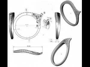 anel de ouro 30 Modelo 3D