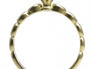gold ring with a diamond 31 3D Model