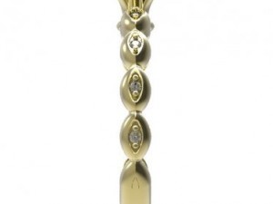gold ring with a diamond 32 3D-Modell