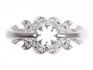 gold ring with a diamond 39 3D Model