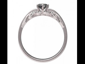 gold ring with a diamond 39 3D Model
