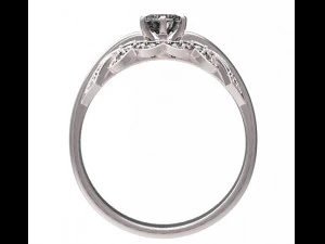 gold ring with a diamond 39 3D Model