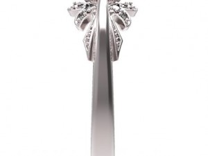 gold ring with a diamond 39 3D Model