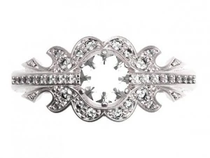 gold ring with a diamond 38 3D Model