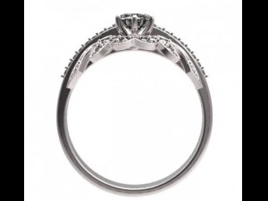 gold ring with a diamond 38 3D Model