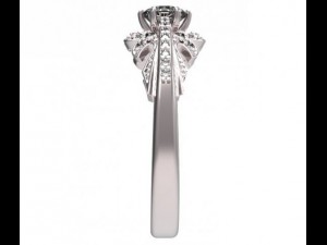 gold ring with a diamond 38 3Dモデル