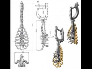 earrings 42 3D 모델