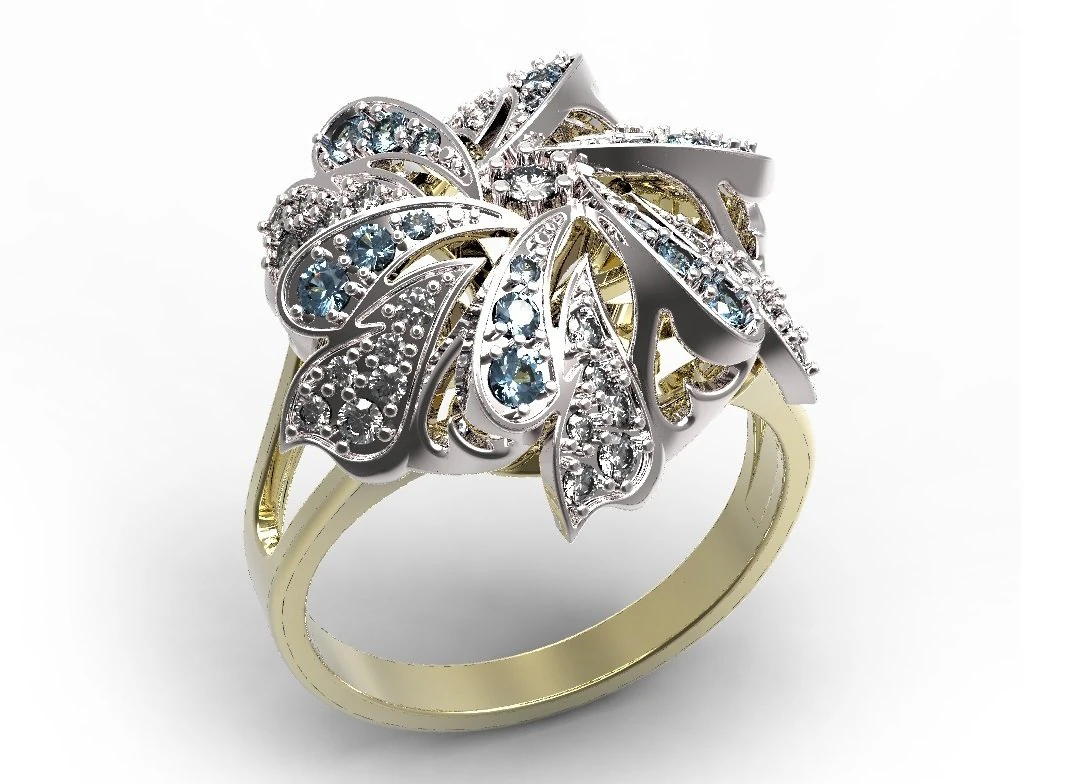 ring 46 3D Print Model .c4d .max .obj .3ds .fbx .stl .blend 