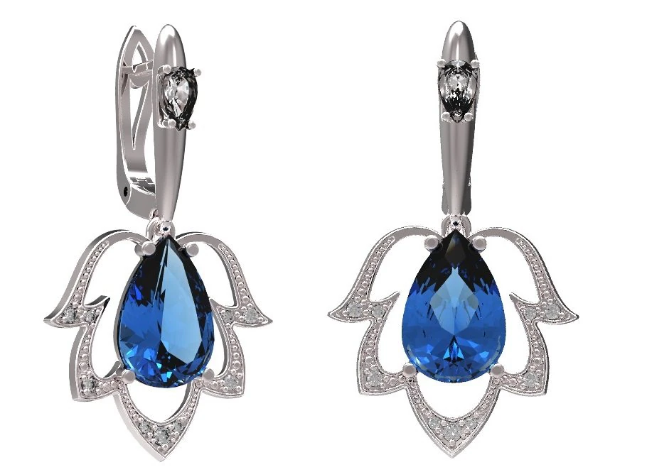 earrings 51 3D Print Model .c4d .max .obj .3ds .fbx .stl .blend