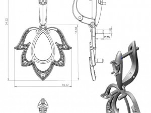 earrings 51 Modello di stampa 3D