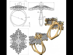 ring 54 3D Принт Модель