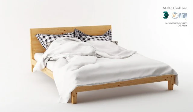 nordli bed ikea 3D Model .c4d .max .obj .3ds .fbx .stl .blend 