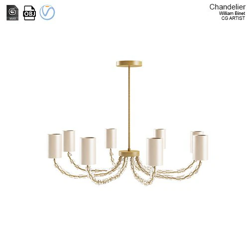 chandelier 3D Model .c4d .max .obj .3ds .fbx .stl .blend 