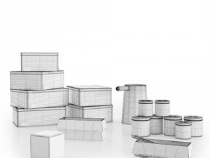 pack box Modello 3D