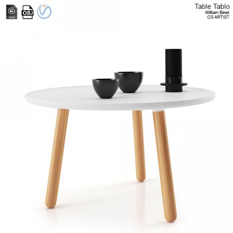 table tablo 3Dモデル .c4d .max .obj .3ds .fbx .stl .blend 