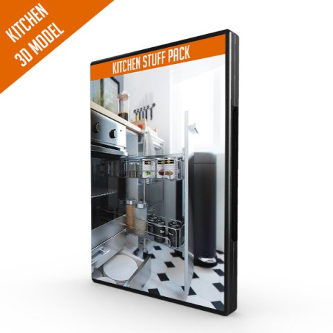 kitchen stuff 3D Model .c4d .max .obj .3ds .fbx .stl .blend 
