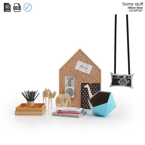 some stuff 3D Model .c4d .max .obj .3ds .fbx .stl .blend 