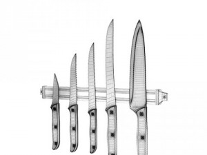kitchen knives 3D मॉडल