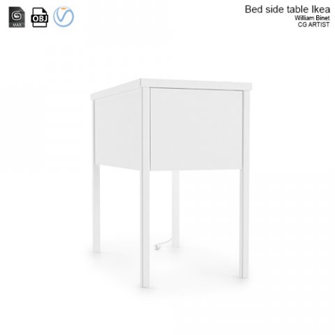 bed side table 3D 模型 .c4d .max .obj .3ds .fbx .stl .blend 