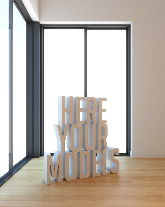 first ready to use interior scene 3D Modell .c4d .max .obj .3ds .fbx .stl .blend 