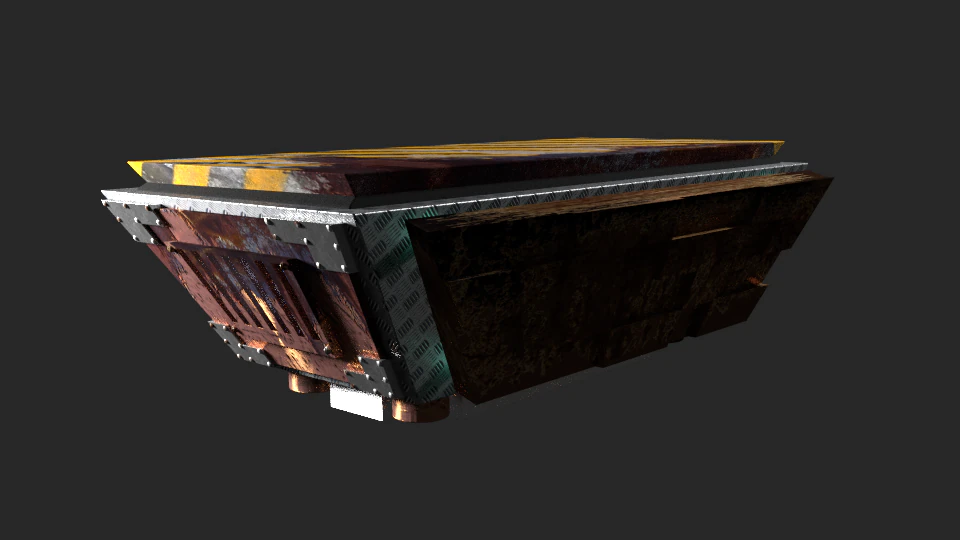 futuristic floating platorm 3D Model .c4d .max .obj .3ds .fbx .stl .blend 