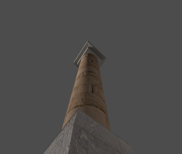 stone brick pillar 3D 模型 .c4d .max .obj .3ds .fbx .stl .blend 