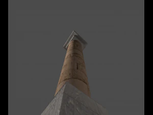 kamienny słup z cegły Model 3D