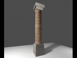 stone brick pillar 3D Model