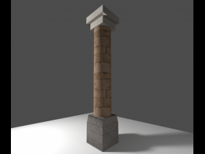 stone brick pillar 3D 模型