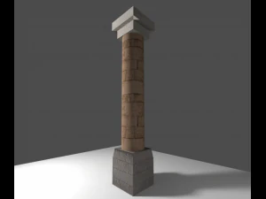 stone brick pillar 3D Model